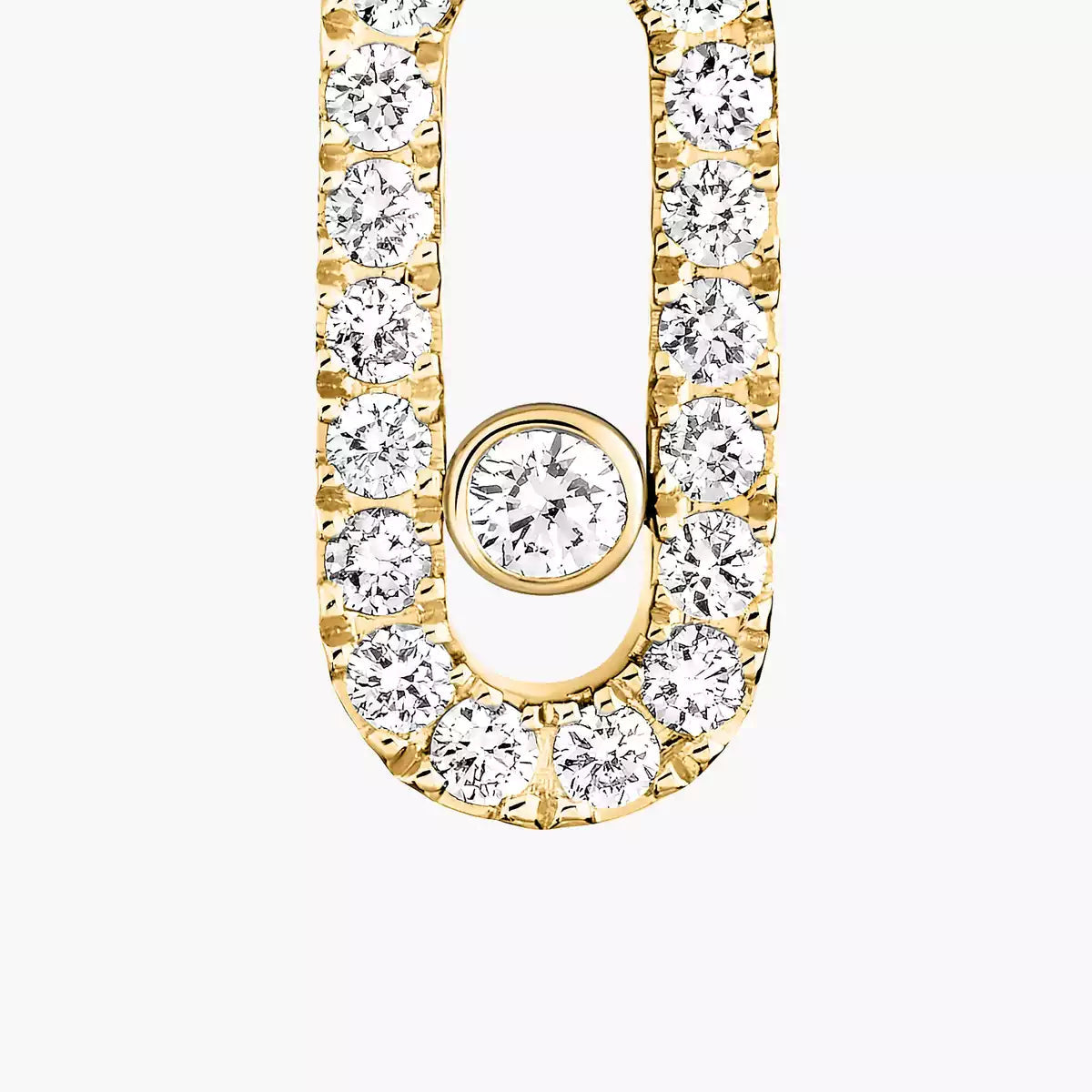 [Lumi Jewels]Move Uno Single Diamond Hoop Earring