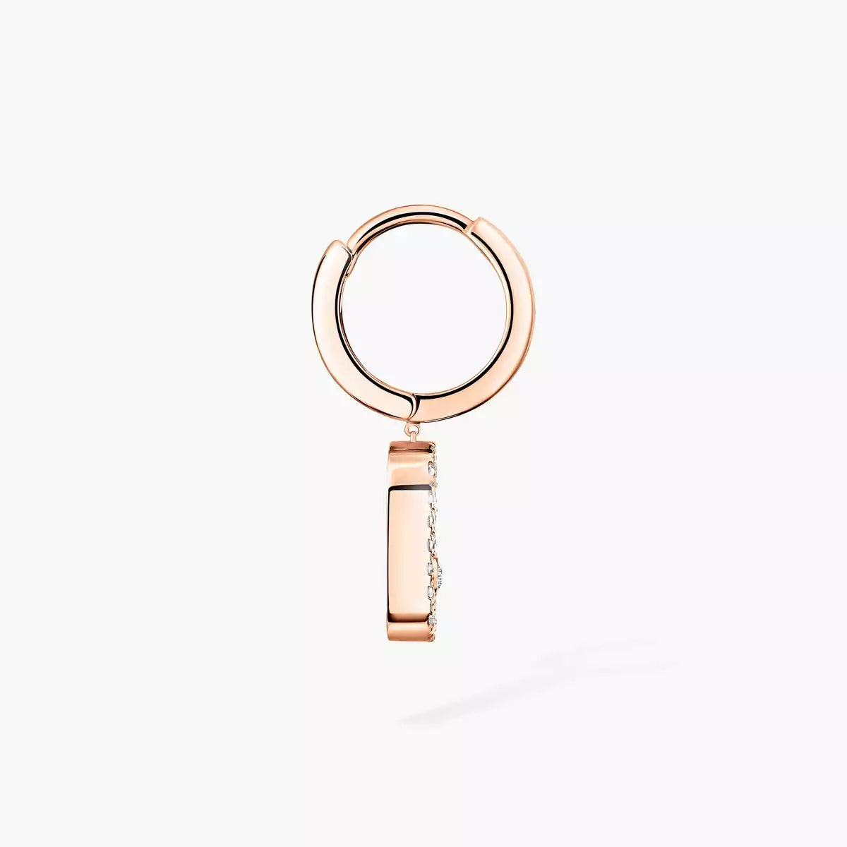 [Lumi]Move Uno Single Diamond Hoop Earring