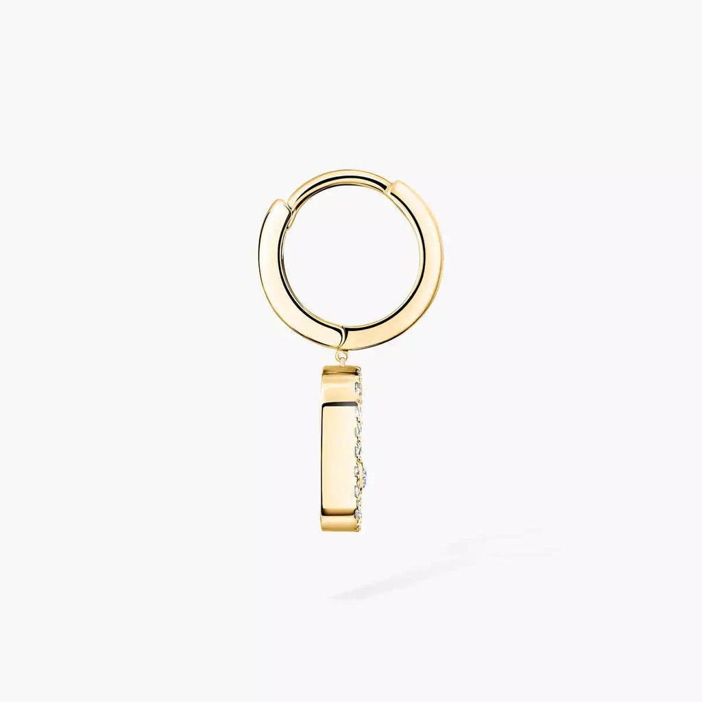 [Lumi Jewels]Move Uno Single Diamond Hoop Earring