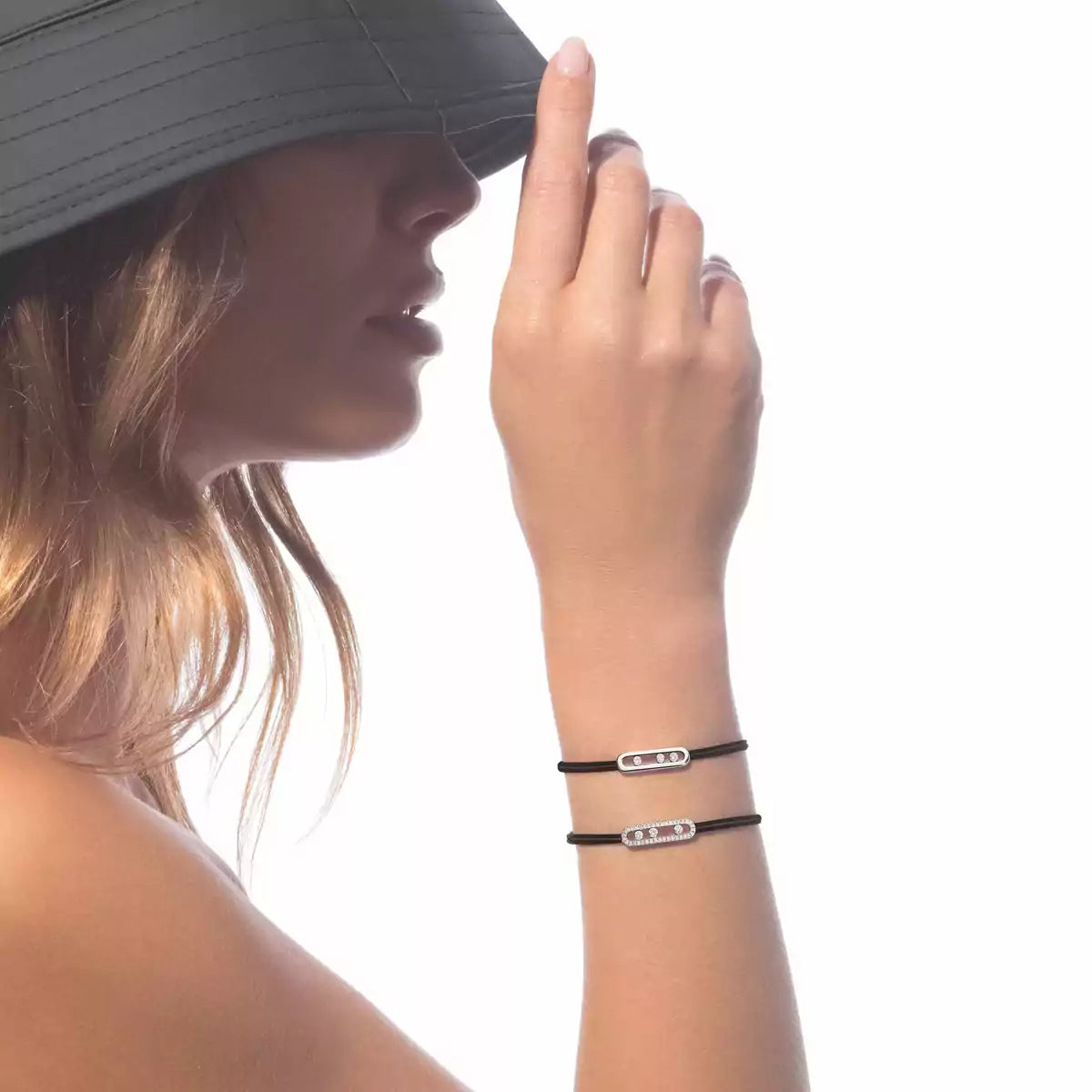 [Lumi Jewels]Messika Care(s) pink cord pav¨¦ bracelet