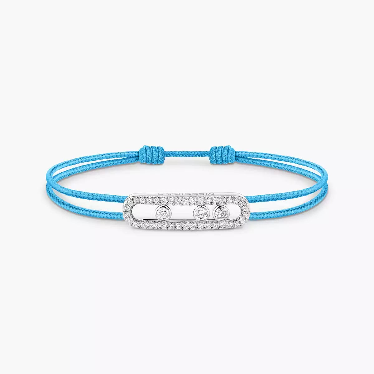 [Lumi]Messika Care(s) pink cord pav茅 bracelet