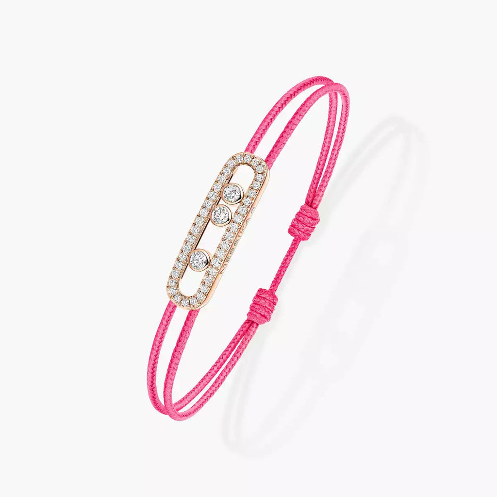 [Lumi Jewels]Messika Care(s) pink cord pav¨¦ bracelet