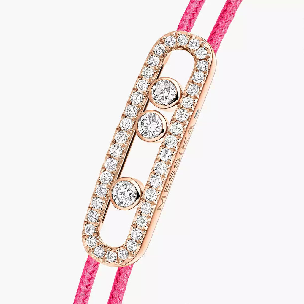 [Lumi Jewels]Messika Care(s) pink cord pav¨¦ bracelet