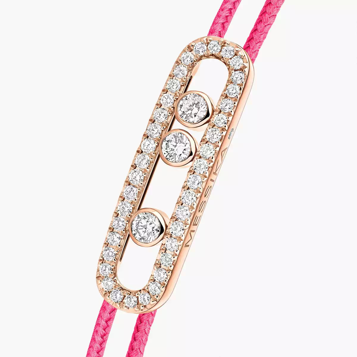 [Lumi Jewels]Messika Care(s) pink cord pav¨¦ bracelet