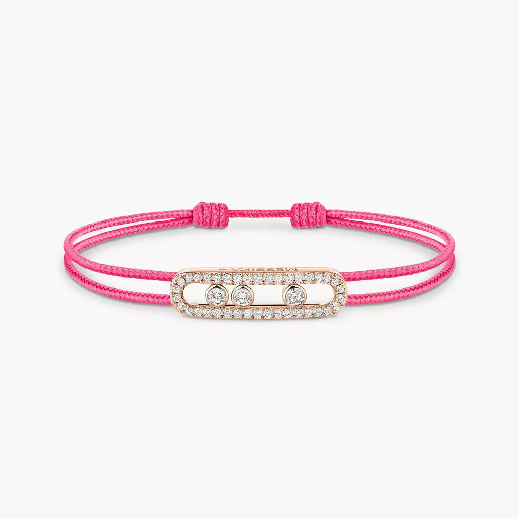 [Lumi Jewels]Messika Care(s) pink cord pav¨¦ bracelet