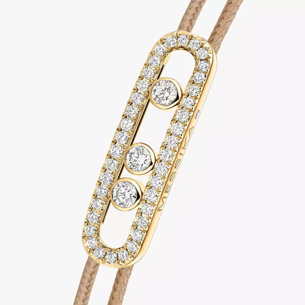 [Lumi Jewels]Messika Care(s) pink cord pav¨¦ bracelet