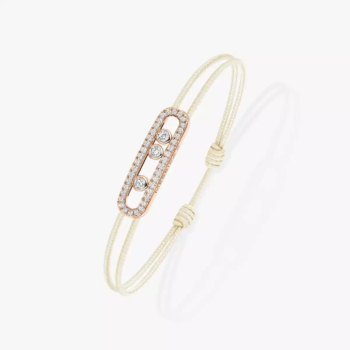 [Lumi Jewels]Messika Care(s) pink cord pav¨¦ bracelet