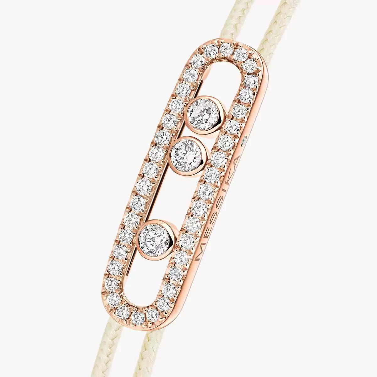 [Lumi Jewels]Messika Care(s) pink cord pav¨¦ bracelet