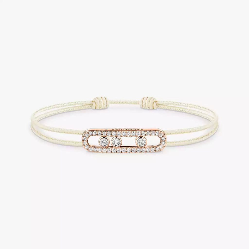 [Lumi Jewels]Messika Care(s) pink cord pav¨¦ bracelet