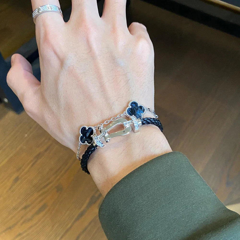 [Lumi Jewels]CLOVER 5 MOTIF PIETERSITE BRACELET COLLECTION