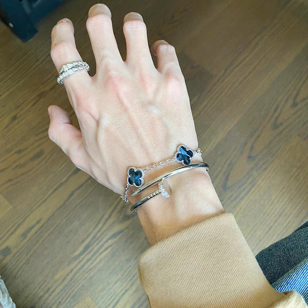 [Lumi Jewels]CLOVER 5 MOTIF PIETERSITE BRACELET COLLECTION