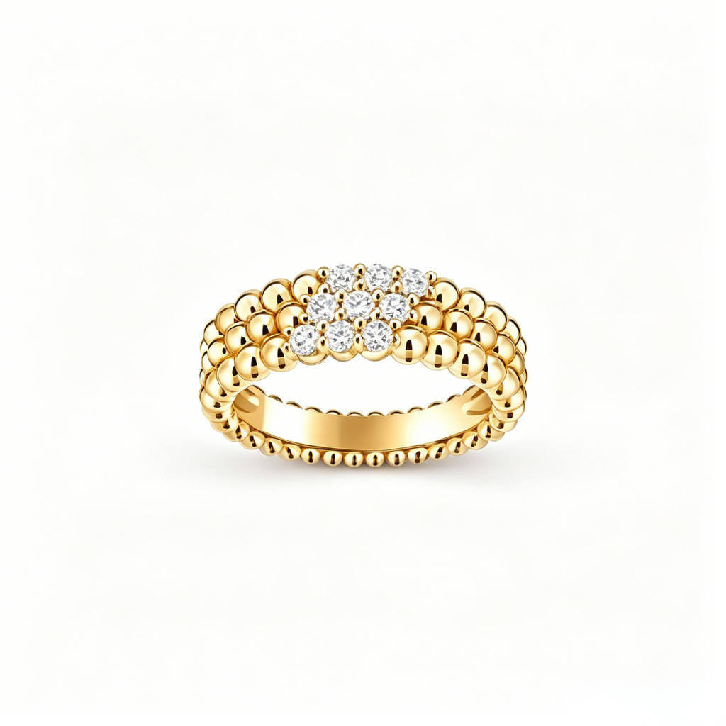 [Lumi Jewels] THREE-ROW DIAMOND RING