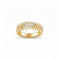 [Lumi Jewels] THREE-ROW DIAMOND RING