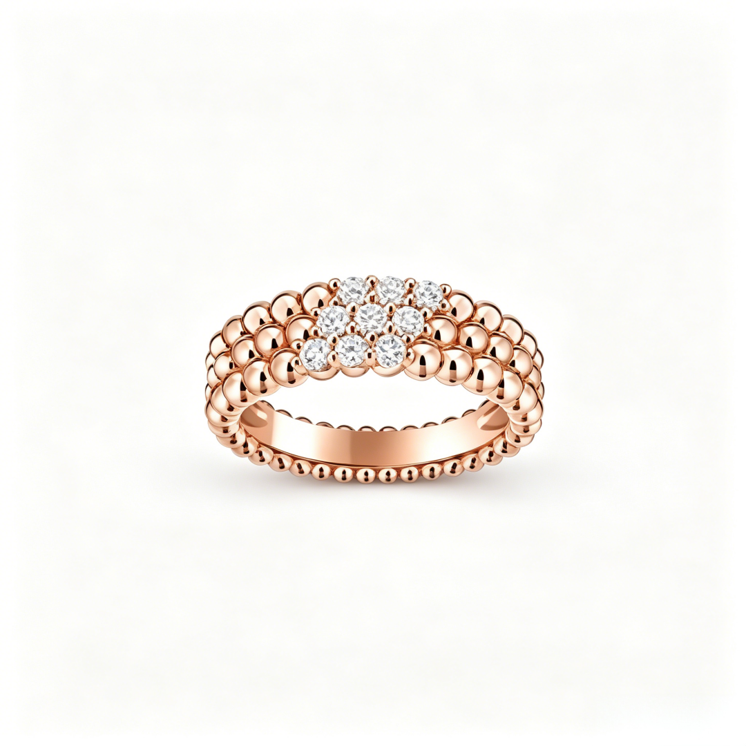 [Lumi Jewels] THREE-ROW DIAMOND RING