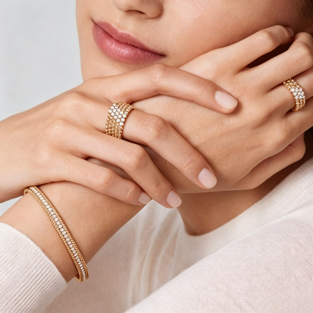 [Lumi Jewels] THREE-ROW DIAMOND RING