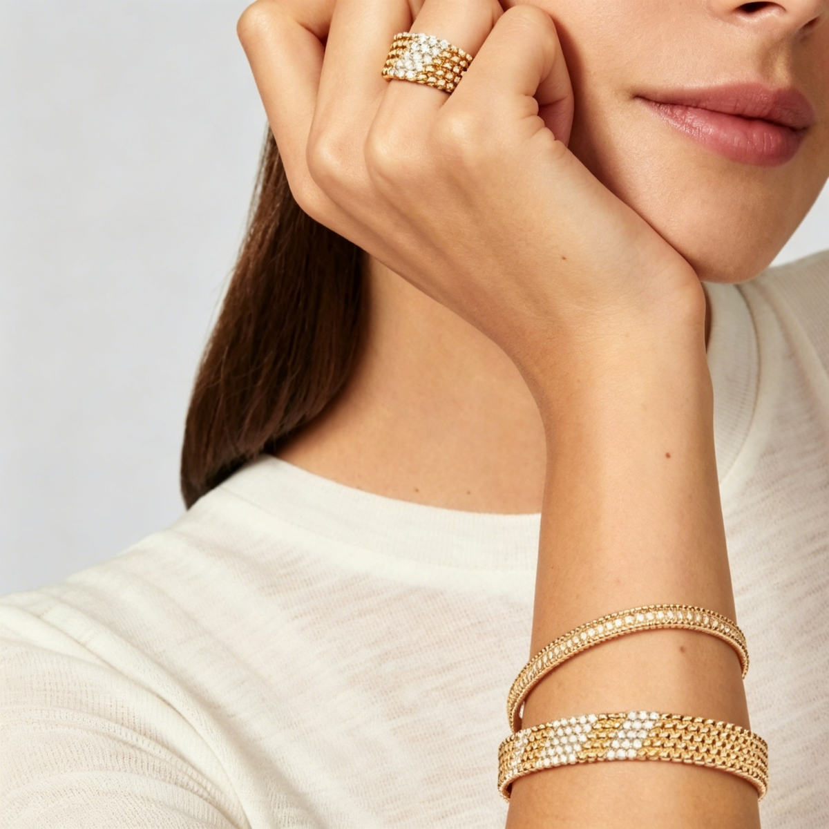 [Lumi Jewels]  FIVE-ROW DIAMOND BRACELET