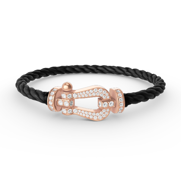 [Lumi Jewels]FORCE LARGE HORSESHOE FULL DIAMOND BRACELET ROSE GOLD
