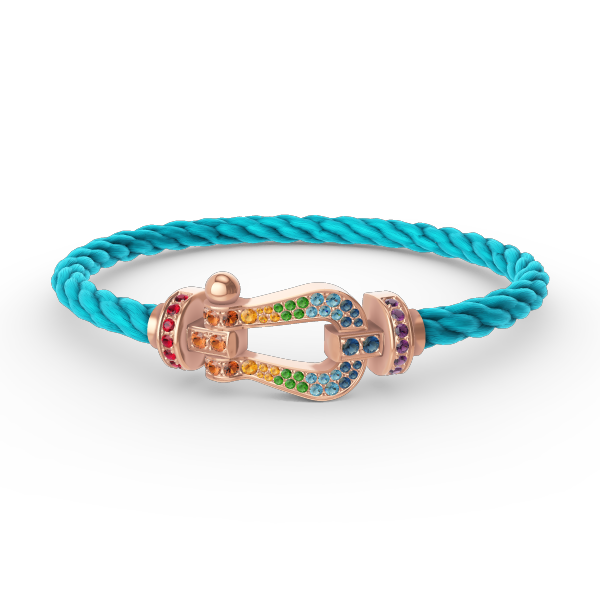 [Lumi Jewels]FORCE LARGE HORSESHOE  COLORED DIAMOND BRACELET ROSE GOLD