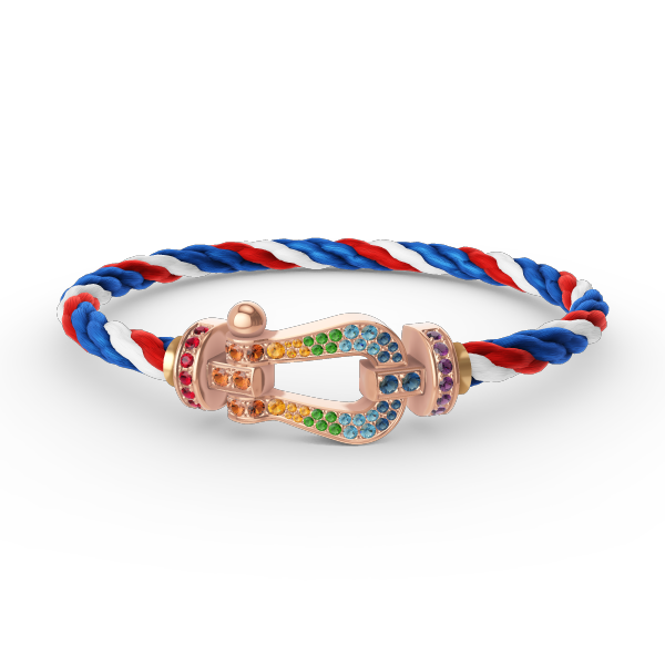 [Lumi Jewels]FORCE LARGE HORSESHOE  COLORED DIAMOND BRACELET ROSE GOLD