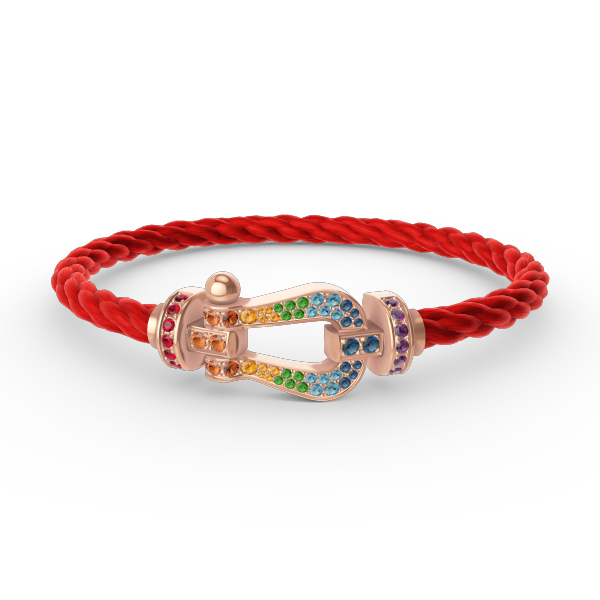 [Lumi Jewels]FORCE LARGE HORSESHOE  COLORED DIAMOND BRACELET ROSE GOLD
