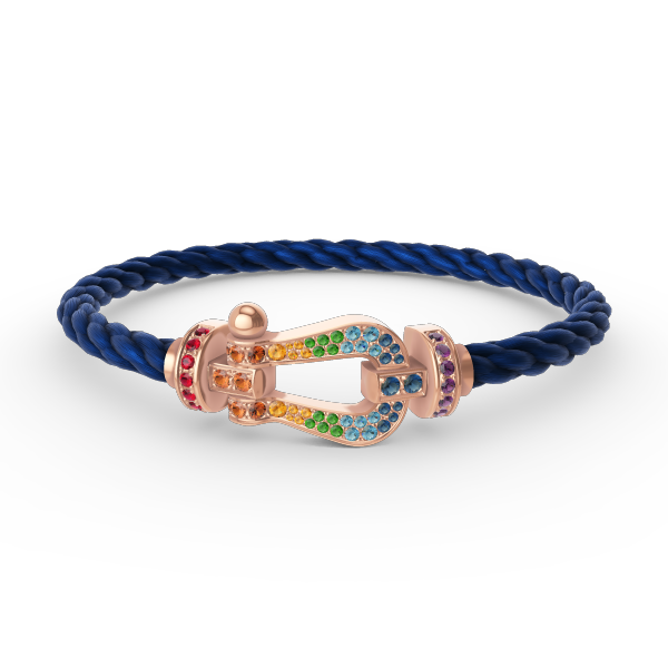 [Lumi Jewels]FORCE LARGE HORSESHOE  COLORED DIAMOND BRACELET ROSE GOLD