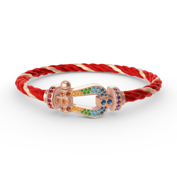 [Lumi Jewels]FORCE LARGE HORSESHOE  COLORED DIAMOND BRACELET ROSE GOLD
