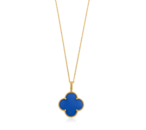 [Lumi Jewels]CLOVER 25MM NECKLACE TURQUOISE ROSE GOLD