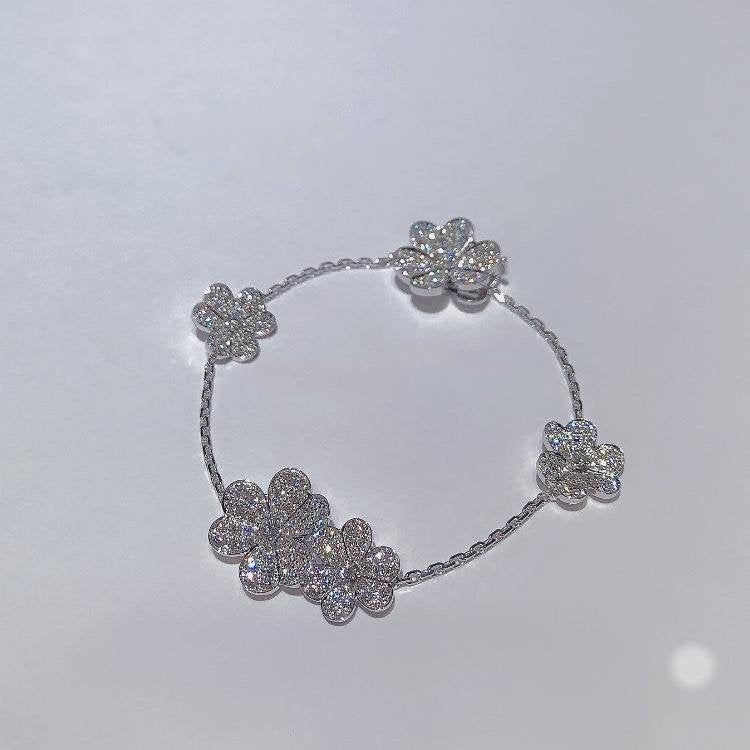 [Lumi Jewels]FRIVOLE SILVER 5 FLOWERS BRACELET