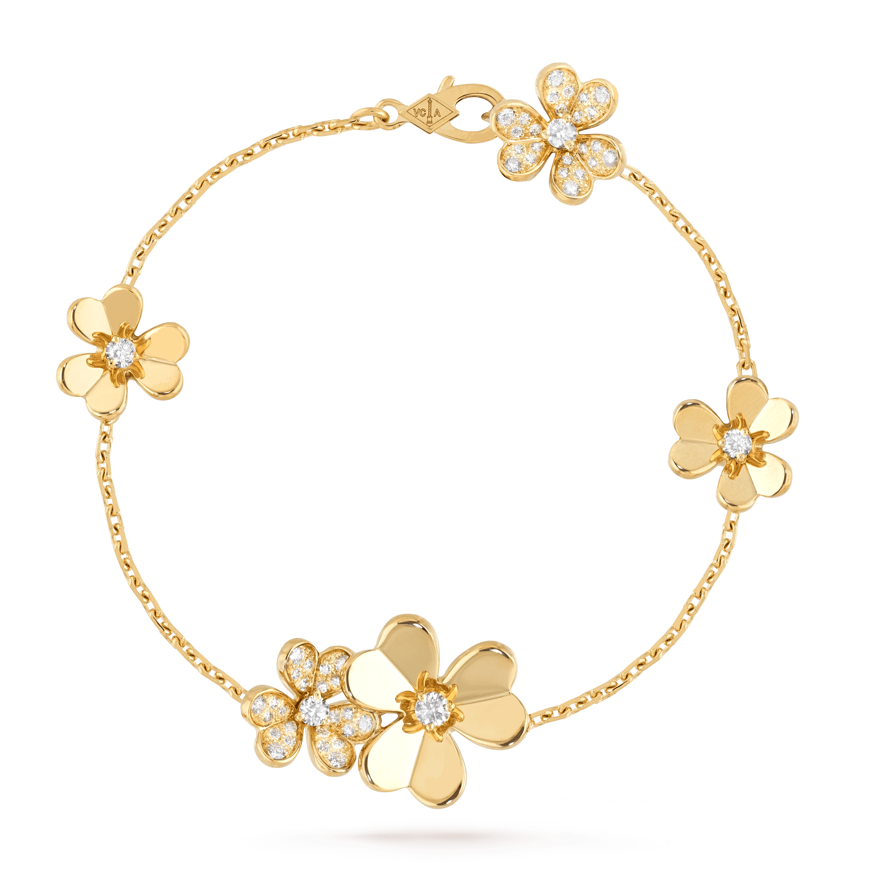 [Lumi Jewels]FRIVOLE GOLD 5 FLOWERS BRACELET