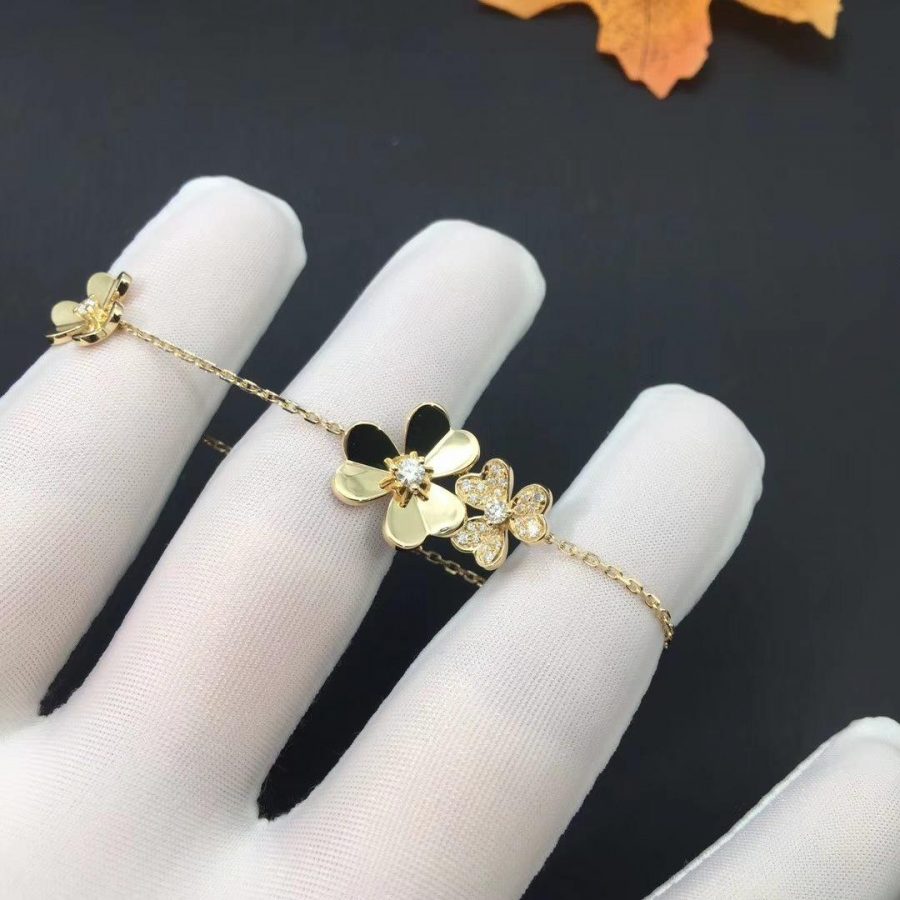 [Lumi Jewels]FRIVOLE GOLD 5 FLOWERS BRACELET