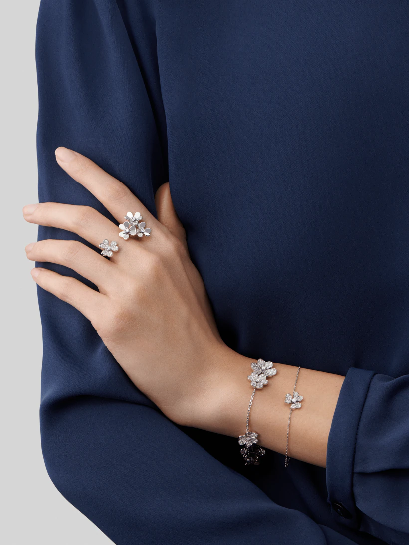 [Lumi Jewels]FRIVOLE SILVER FLOWER DIAMOND BRACELET