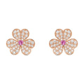 [Lumi Jewels]FRIVOLE PINK GOLD FLOWER DIAMOND EARRINGS