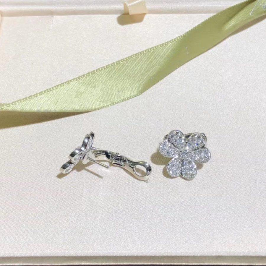 [Lumi Jewels]FRIVOLE SILVER FLOWER DIAMOND EARRINGS