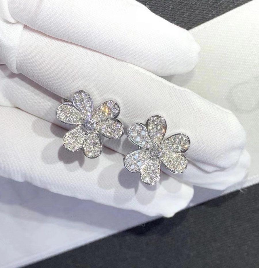 [Lumi Jewels]FRIVOLE SILVER FLOWER DIAMOND EARRINGS
