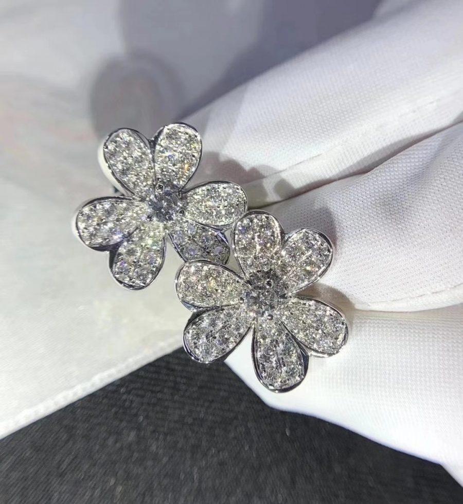 [Lumi Jewels]FRIVOLE SILVER FLOWER DIAMOND EARRINGS