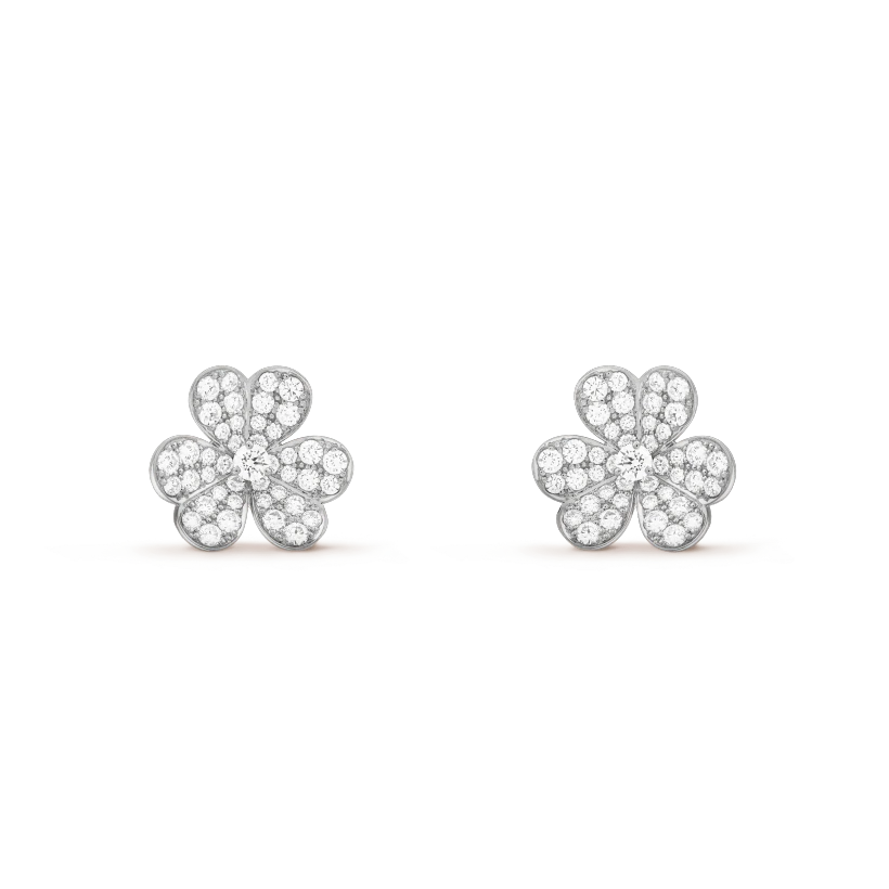 [Lumi Jewels]FRIVOLE SILVER FLOWER DIAMOND EARRINGS