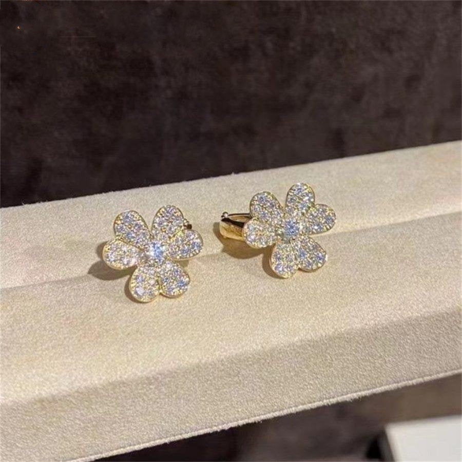 [Lumi Jewels]FRIVOLE GOLD FLOWER DIAMOND EARRINGS