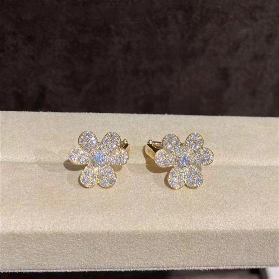 [Lumi Jewels]FRIVOLE GOLD FLOWER DIAMOND EARRINGS