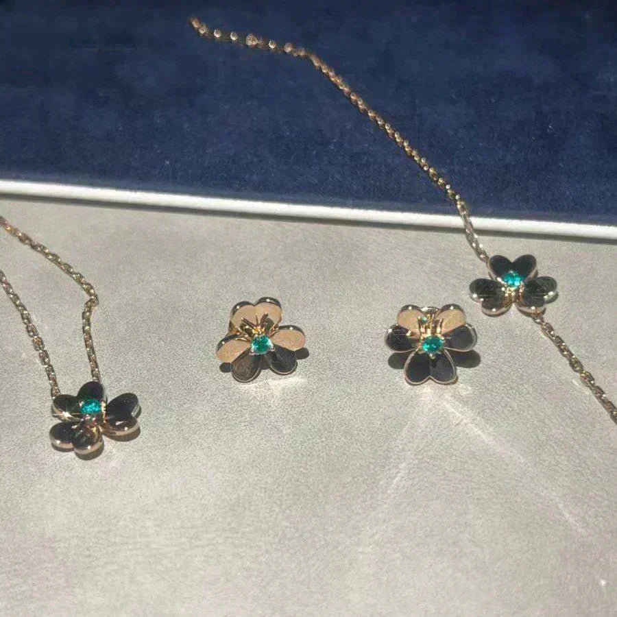[Lumi Jewels]FRIVOLE  FLOWER MALACHITE EARRINGS