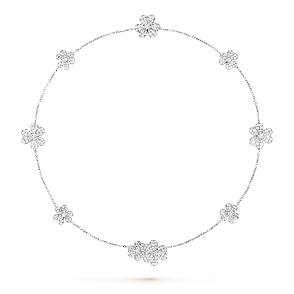 [Lumi Jewels]FRIVOLE SILVER 9 FLOWERS NECKLACE
