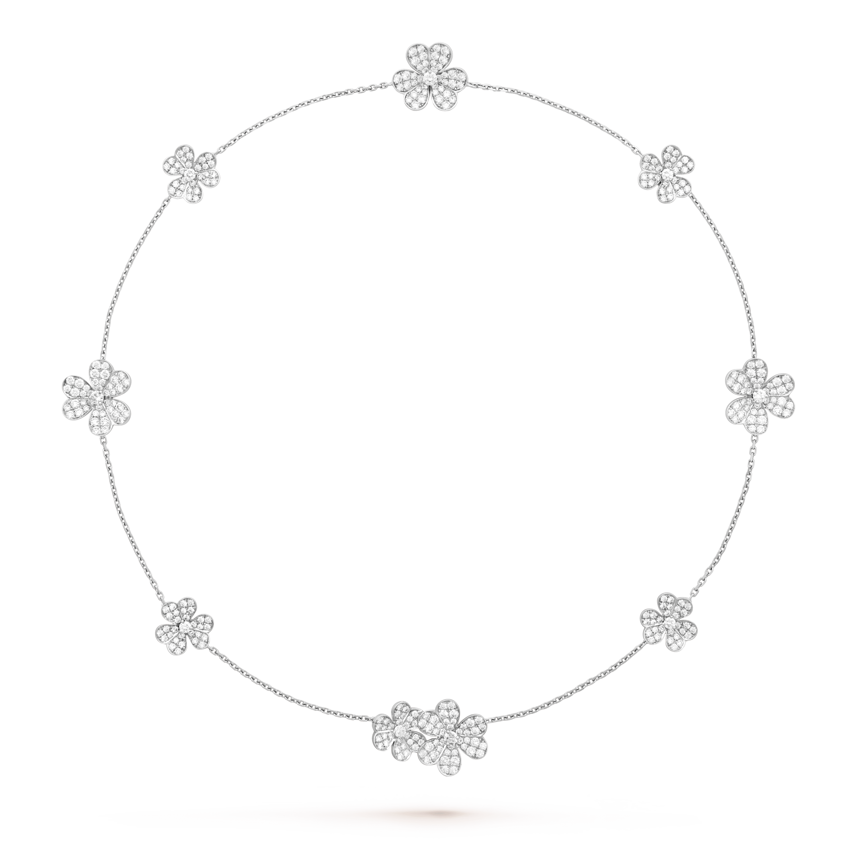 [Lumi Jewels]FRIVOLE SILVER 9 FLOWERS NECKLACE