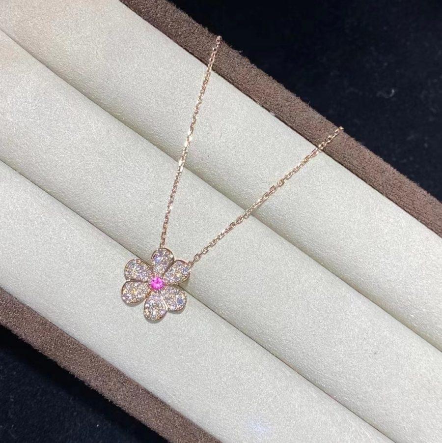 [Lumi Jewels]FRIVOLE ROSE GOLD FLOWER DIAMOND NECKLACE