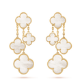 [Lumi Jewels]CLOVER EARRINGS WHITE MOP 4 MOTIFS GOLD