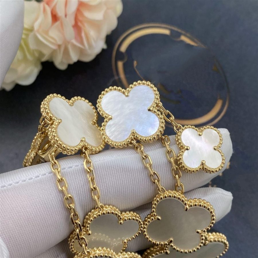 [Lumi Jewels]CLOVER EARRINGS WHITE MOP 4 MOTIFS GOLD