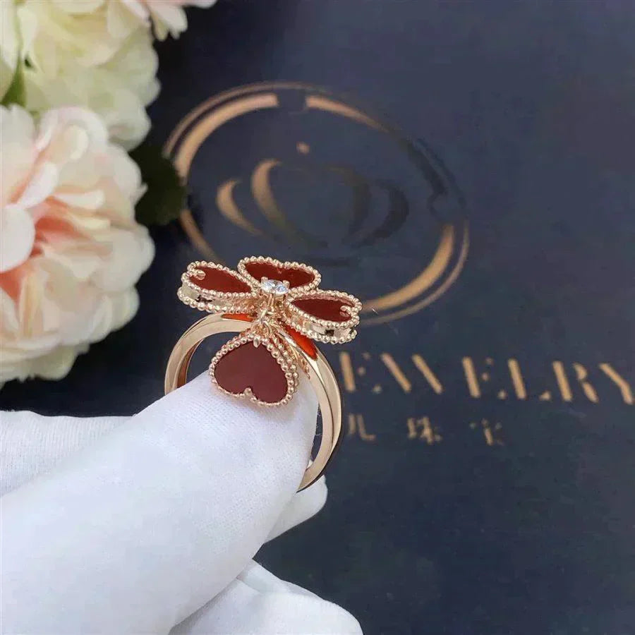[Lumi Jewels]SWEET CLOVER CARNELIAN RING