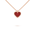 [Lumi Jewels]SWEET CLOVER CARNELIAN HEART NECKLACE