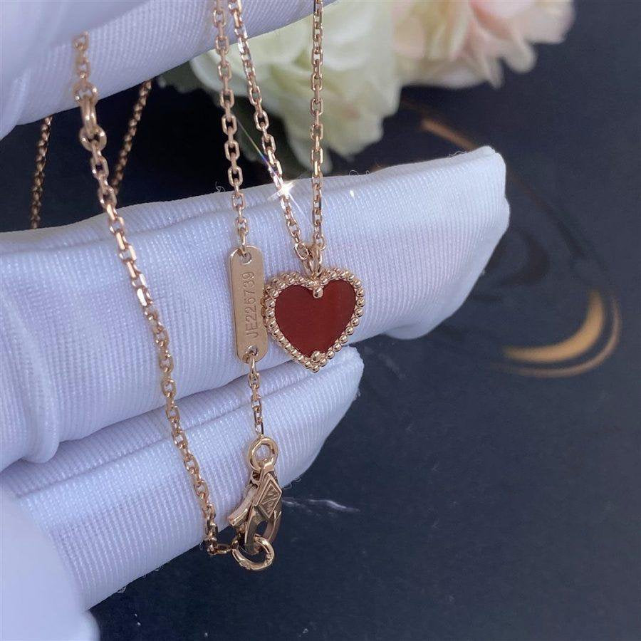 [Lumi Jewels]SWEET CLOVER CARNELIAN HEART NECKLACE