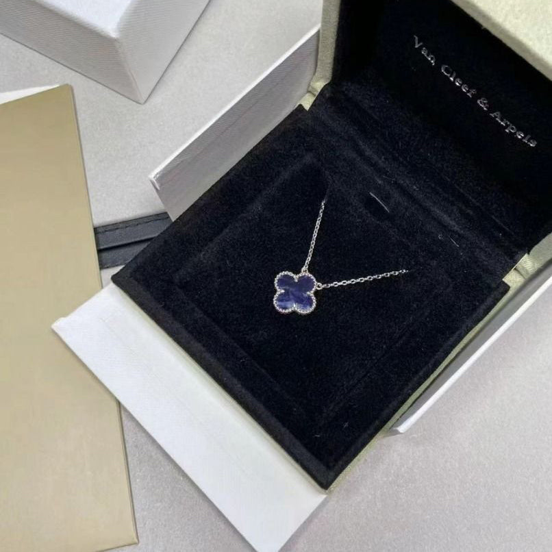 [Lumi Jewels]CLOVER 15MM PIETERSITE NECKLACE SILVER