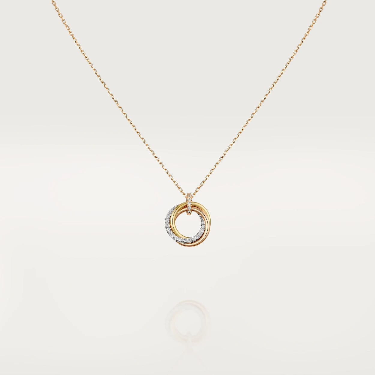 [Lumi Jewels]TRINITY NECKLACE SILVER GOLD PINK GOLD DIAMONDS