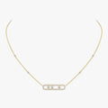 [Lumi Jewels] Move Pave_ Rose Gold Diamond Necklace
